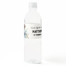 Garrafa de Água de Aniversário de Futebol com Aqua