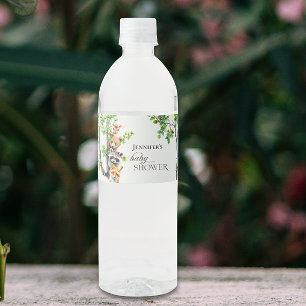 Rótulo De Garrafa De Vinho Garrafa de Água para Festa de Chás de Bebê Florest