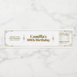 Rótulo De Garrafa De Vinho Gatsby Roaring 20s Art Deco Obrigado