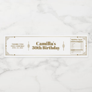 Rótulo De Garrafa De Vinho Gatsby Roaring 20s Art Deco Obrigado