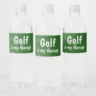Rótulo De Garrafa De Vinho Golfe é minha terapia com bolas de golfe em água