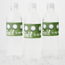 Rótulo De Garrafa De Vinho Golfe é minha terapia com bolas de golfe em verde