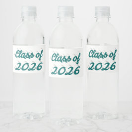 Rótulo De Garrafa De Vinho Graduação da turma de 2026 com letra verde