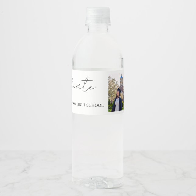Rótulo De Garrafa De Vinho Graduação de Script de Salto (Frente)