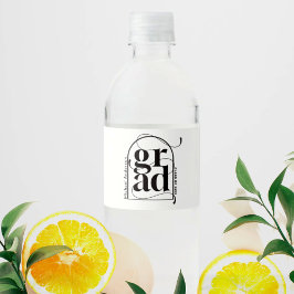 Rótulo De Garrafa De Vinho Graduação Mínima Moderna em negros