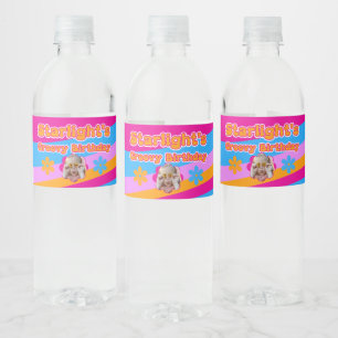 Rótulo De Garrafa De Vinho Groovy Hippie Love Peace and Love Celebration