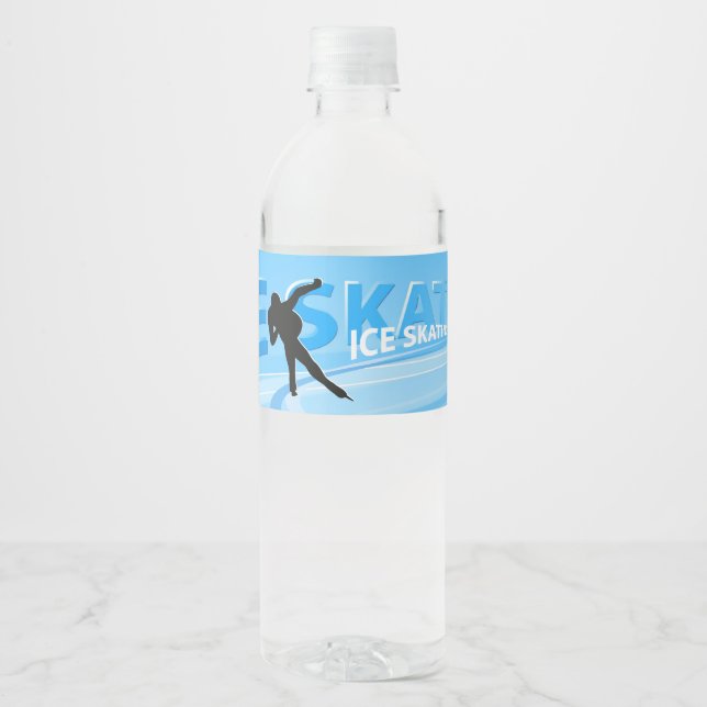 Rótulo De Garrafa De Vinho Ice Skating (Frente)