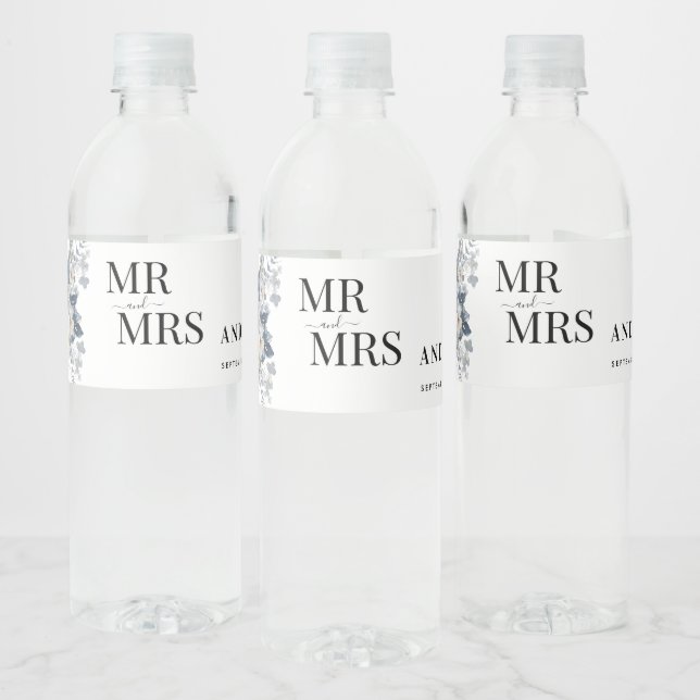 Rótulo De Garrafa De Vinho ilustração em aquarela rústica de um floral  (Garrafas)