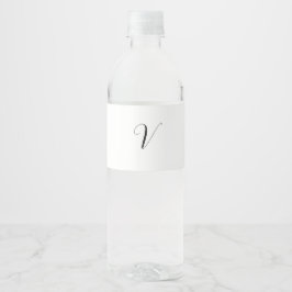 Rótulo De Garrafa De Vinho inicial de roteiro de monograma personalizado