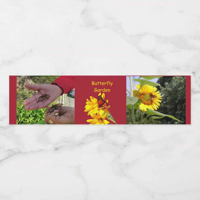 Rótulo De Garrafa De Vinho Jardim da Borboleta (Rótulo Único)