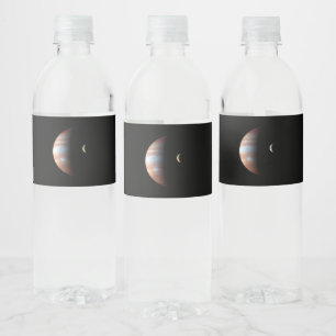 Rótulo De Garrafa De Vinho Júpiter Planeta Gigante Gasoso & Io Lua Galileana