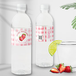Rótulo De Garrafa De Vinho Kit Bachelorette Strawberry do Alivio Doce