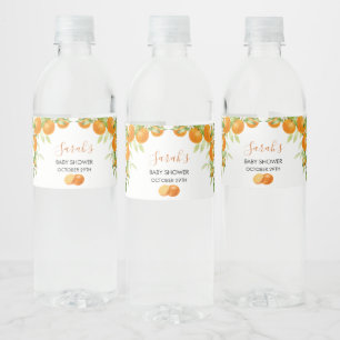 Rótulo De Garrafa De Vinho Laranjas e flores impermeáveis