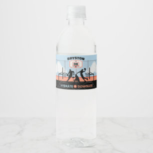 Rótulo De Garrafa De Vinho Leve-O Ao Tribunal De Basquete