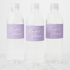 Rótulo De Garrafa De Vinho Lilac Purple Bridal Shower Personalized
