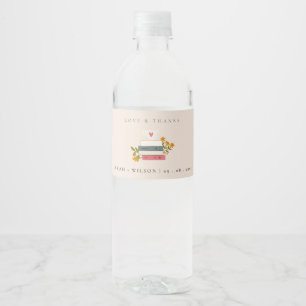 Rótulo De Garrafa De Vinho Lindo Desvanecido Rosa Empilhado Contos Florais Ca