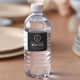 Rótulo De Garrafa De Vinho Logotipo Comercial Nome da Empresa Minimalista