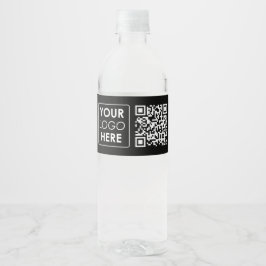 Rótulo De Garrafa De Vinho Logotipo comercial personalizado Código QR preto