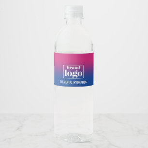 Rótulo De Garrafa De Vinho Logotipo Elemental Minimalista com Gradiente Viole