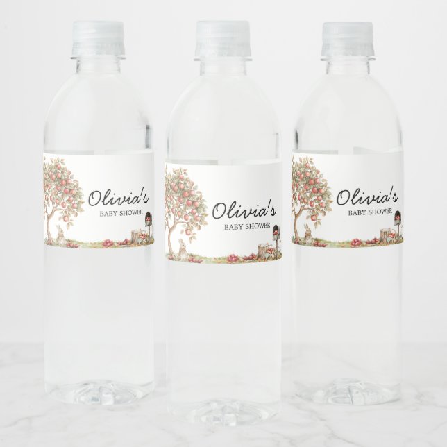 Rótulo De Garrafa De Vinho Maçã de outono do nosso Chá de fraldas de Olhos (Garrafas)