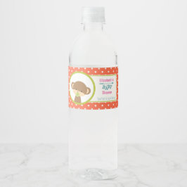 Rótulo De Garrafa De Vinho Macaco-Bebê-Castanho com Chá de fraldas-Pacificado