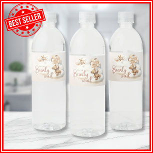 Rótulo De Garrafa De Vinho Mal Podemos Esperar Festa de Bebê