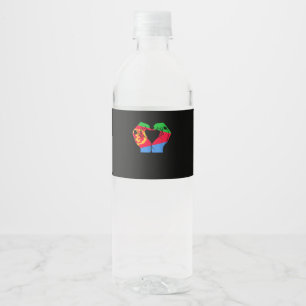 Rótulo De Garrafa De Vinho Mãos Coradas com Bandeira Eritreia