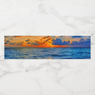 Rótulo De Garrafa De Vinho Mar de Praia Exótica