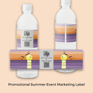 Rótulo De Garrafa De Vinho Marketing de evento de verão promocional Logotipo