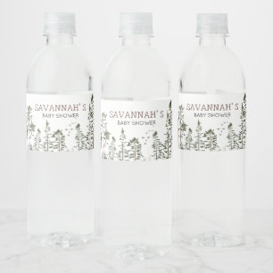 Rótulo De Garrafa De Vinho Menino Floresta Chá de Bebê