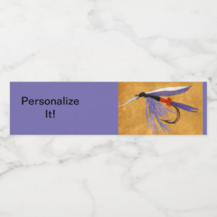 Rótulo De Garrafa De Vinho Midge wet fly, fly tying, mosca, arte de pesca de