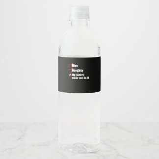 Rótulo De Garrafa De Vinho Minha Irmã Malvada Me Fez Fazer Isso