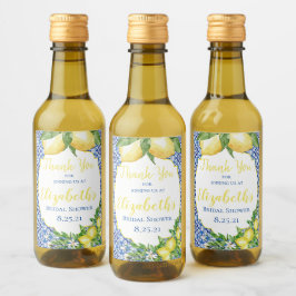 Rótulo de Garrafa de Vinho Mini para Chá de Noiva