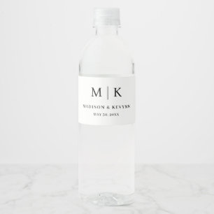 Rótulo De Garrafa De Vinho Mínimo e Chic Casamento