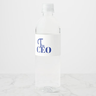 Rótulo De Garrafa De Vinho Moderno Minimal O CEO Azul