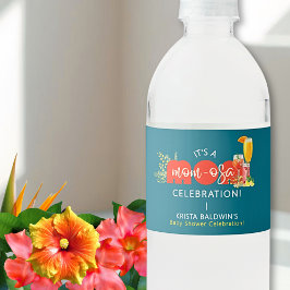 Rótulo De Garrafa De Vinho Mom-osa Baby Shower Water Bottle Labels
