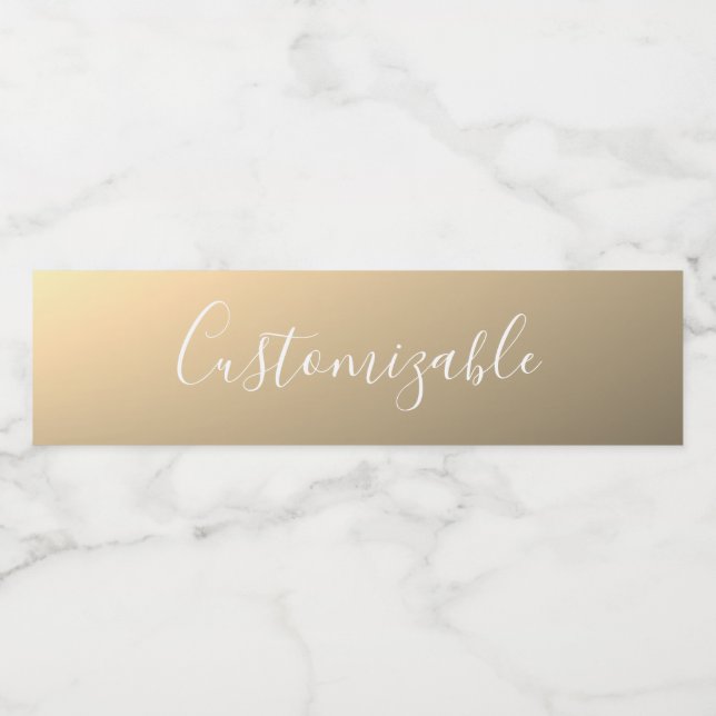 Rótulo De Garrafa De Vinho Monograma ou Palavra de Script Moderno Elegante |  (Rótulo Único)