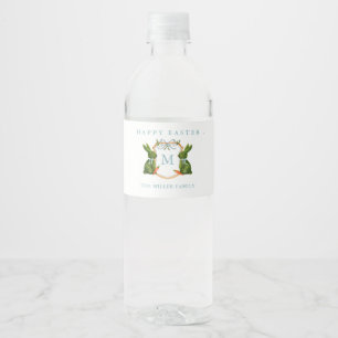 Rótulo De Garrafa De Vinho Monogramas Topiaries Felz pascoa coelho