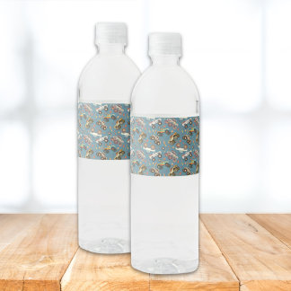 Rótulo De Garrafa De Vinho Monstro Moderno - Carro de Passagem Azul