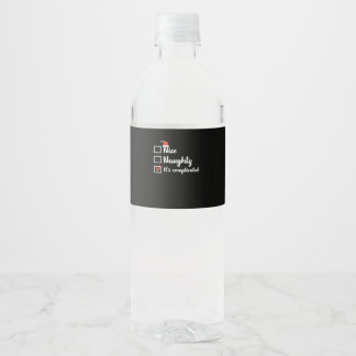 Rótulo De Garrafa De Vinho Natal Bom Mau Complicado