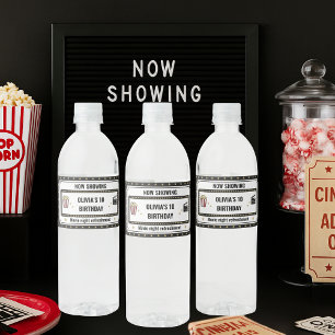 Rótulo De Garrafa De Vinho Noite de Cinema W Agora Mostrando Festa de Anive