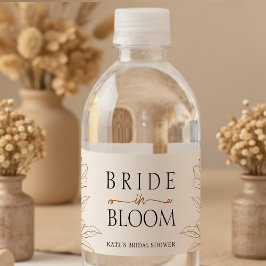 Rótulo De Garrafa De Vinho Noiva em Flor Noiva Tan Brown Chuveiro de Noiva