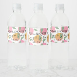 Rótulo De Garrafa De Vinho Noiva Laranja Pêssegos Frutas Casamento