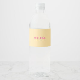 Rótulo De Garrafa De Vinho Nome personalizado minimalista creme