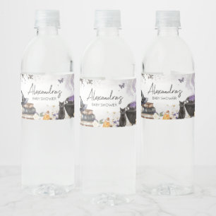 Rótulo De Garrafa De Vinho O bebê do Halloween está criando Chá de fraldas