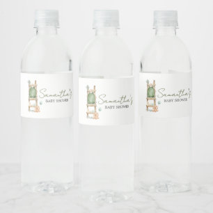 Rótulo De Garrafa De Vinho Oh Baby Boho Eucalyptus Chá de fraldas