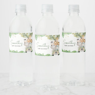 Rótulo De Garrafa De Vinho Oh Boy Jungle Safari Chá de fraldas