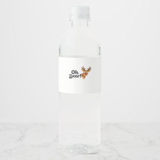 Rótulo De Garrafa De Vinho Oh Deer Clean Minimal Vendo