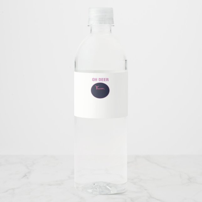 Rótulo De Garrafa De Vinho Oh Deer Estética Moderna  (Frente)