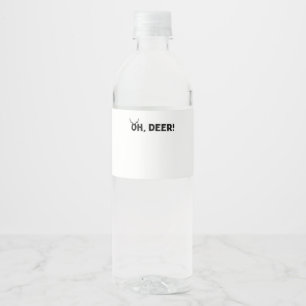 Rótulo De Garrafa De Vinho Oh Deer Estética Simples